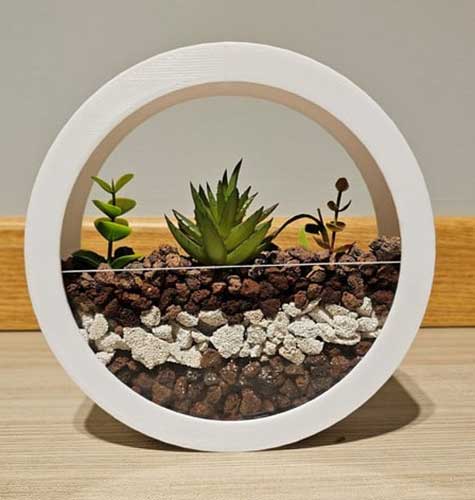 flowerpot 3d print wall-mounted circle flowerpot 3d print