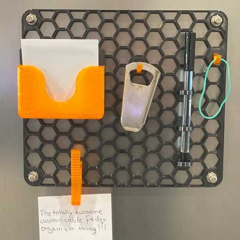 fridge door organiser Customisable fridge door organiser