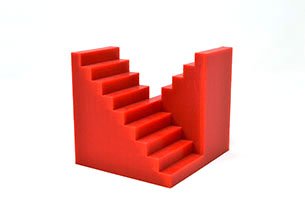 pla 3d parts Red PLA 3D printed stairs
