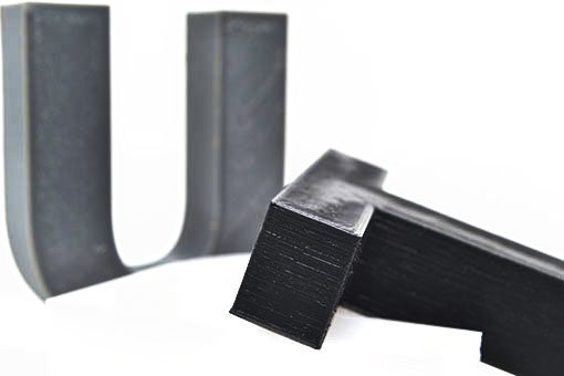 tpu 3d apperance TPU black letter t and grey letter U