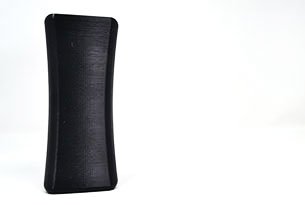 tpu 3d prints large black TPU part standing up