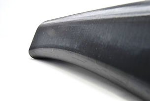 tpu 3d production large black TPU part, horizontal